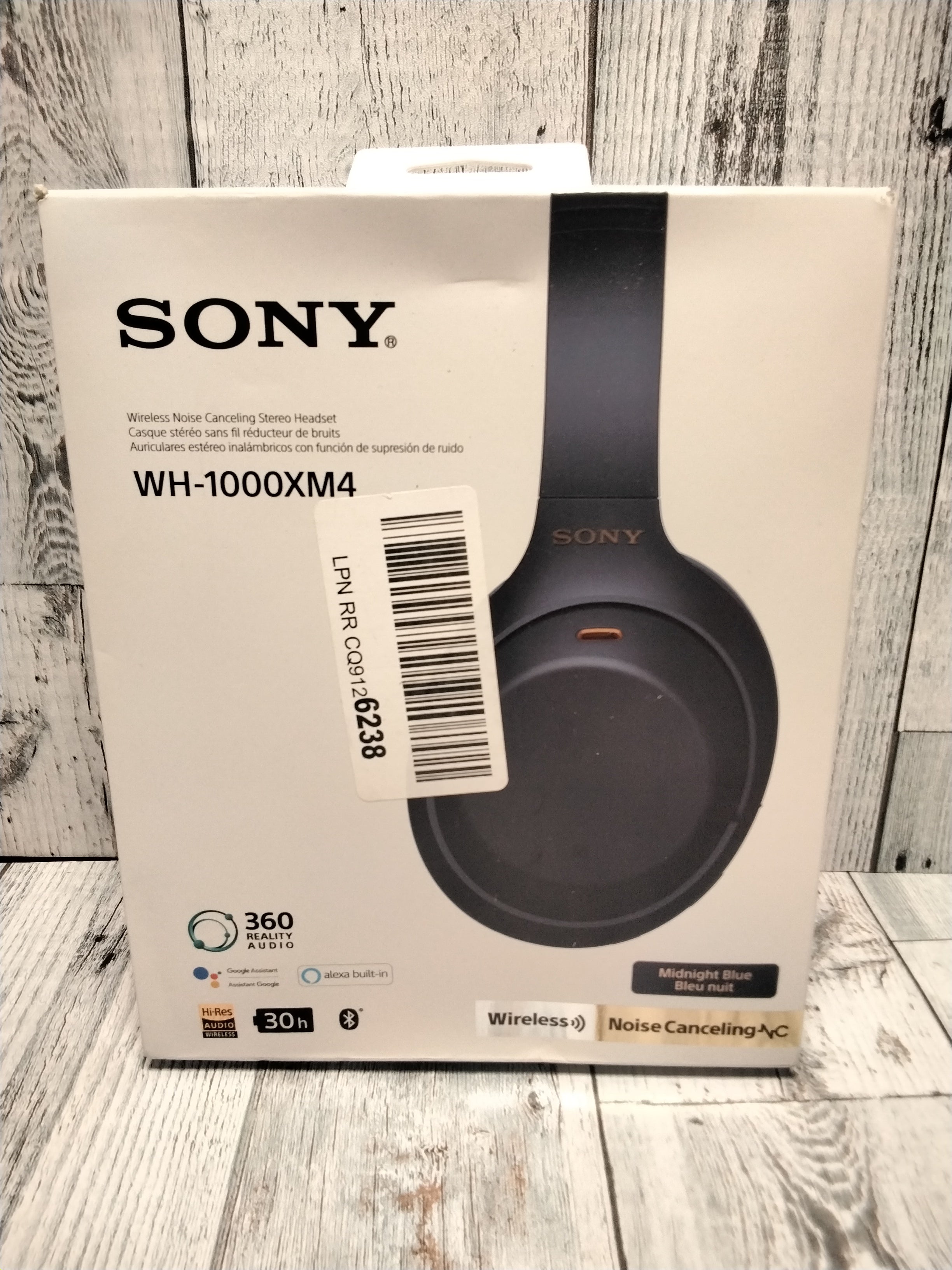Sony WH-1000XM4 Wireless Premium Noise Canceling Headphones, Midnight Blue (7777861075182)